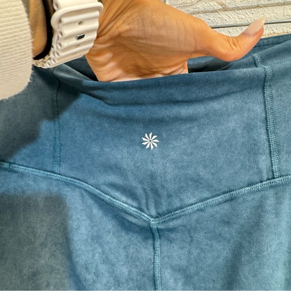 Athleta Womans Leggings Blue Elation Gaent Dyed Highwaist Teal Med - Picture 5 of 8